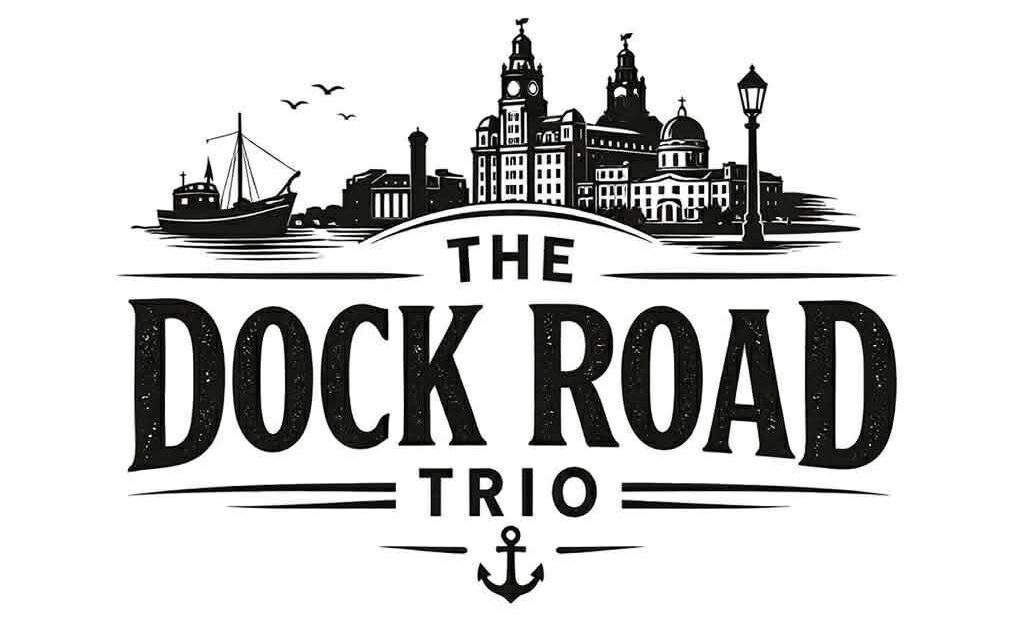 Dock Road Trio logo promoting live music performance on Beyond the Tracks Music Trains